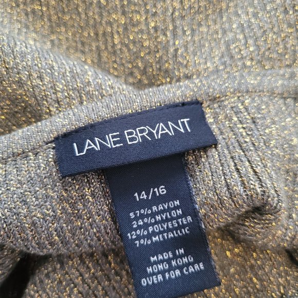 LANE BRYANT Women’s Gold Knit Tank Size 14 - Picture 3 of 6